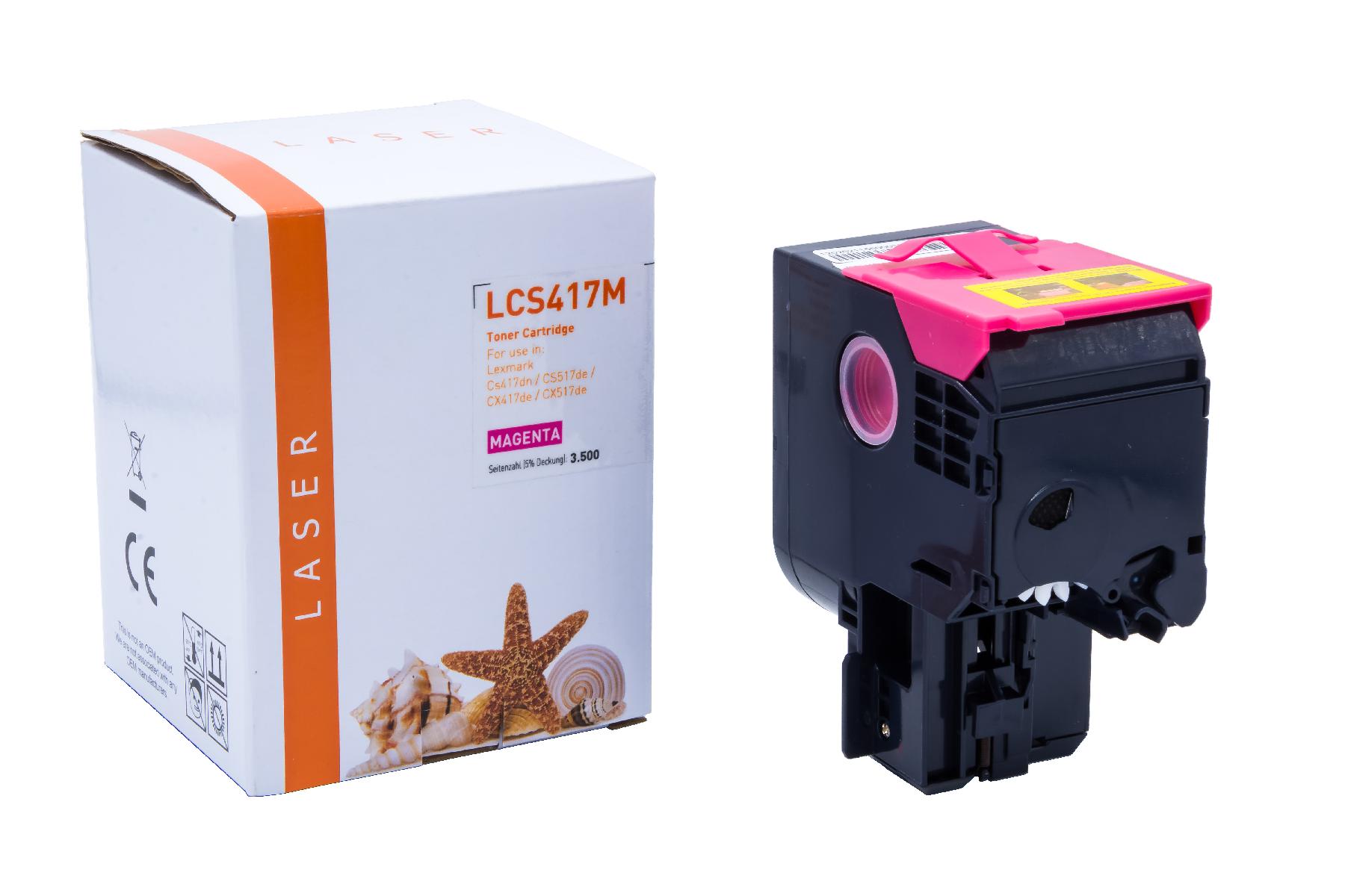 CS417M alternativ Toner magenta Lexmark / 71B2HM0 / 3.500 Seiten