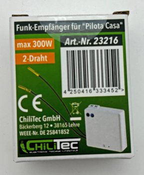 Funk Empfänger "Pilota Casa" 2-Draht - IP20, 230V, 433,92Mhz, max. 300W