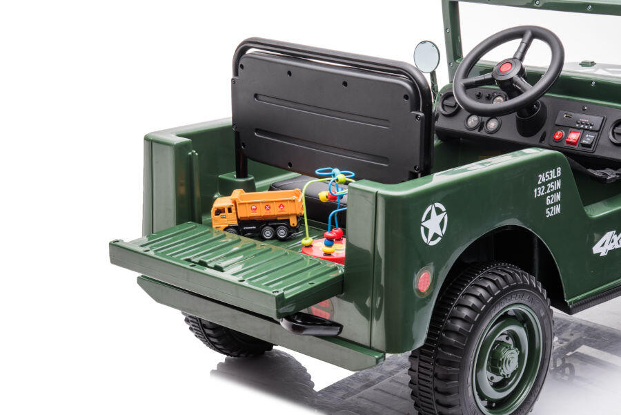 Elektro-Kinderfahrzeug Offroad militär grün
