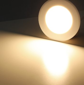 LED-Einbauleuchte "EBL-HV65w", weiß - 230V, 2W, 2900K, 230lm, warmweiß