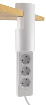 3-fach Tischsteckdose "CT-KS 3" / USB-A + C, 20W PD, 3m Kabel, Weiß