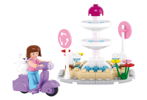 Sluban M38-B0519 - Girl's Dream - Mofa mit Springbrunnen Sluban M38-B0519 - Girl's Dream - Mofa mit Springbrunnen