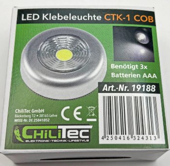 LED Klebeleuchte "CTK1 COB" - mit Klebefolie, 4000k / neutralweiß