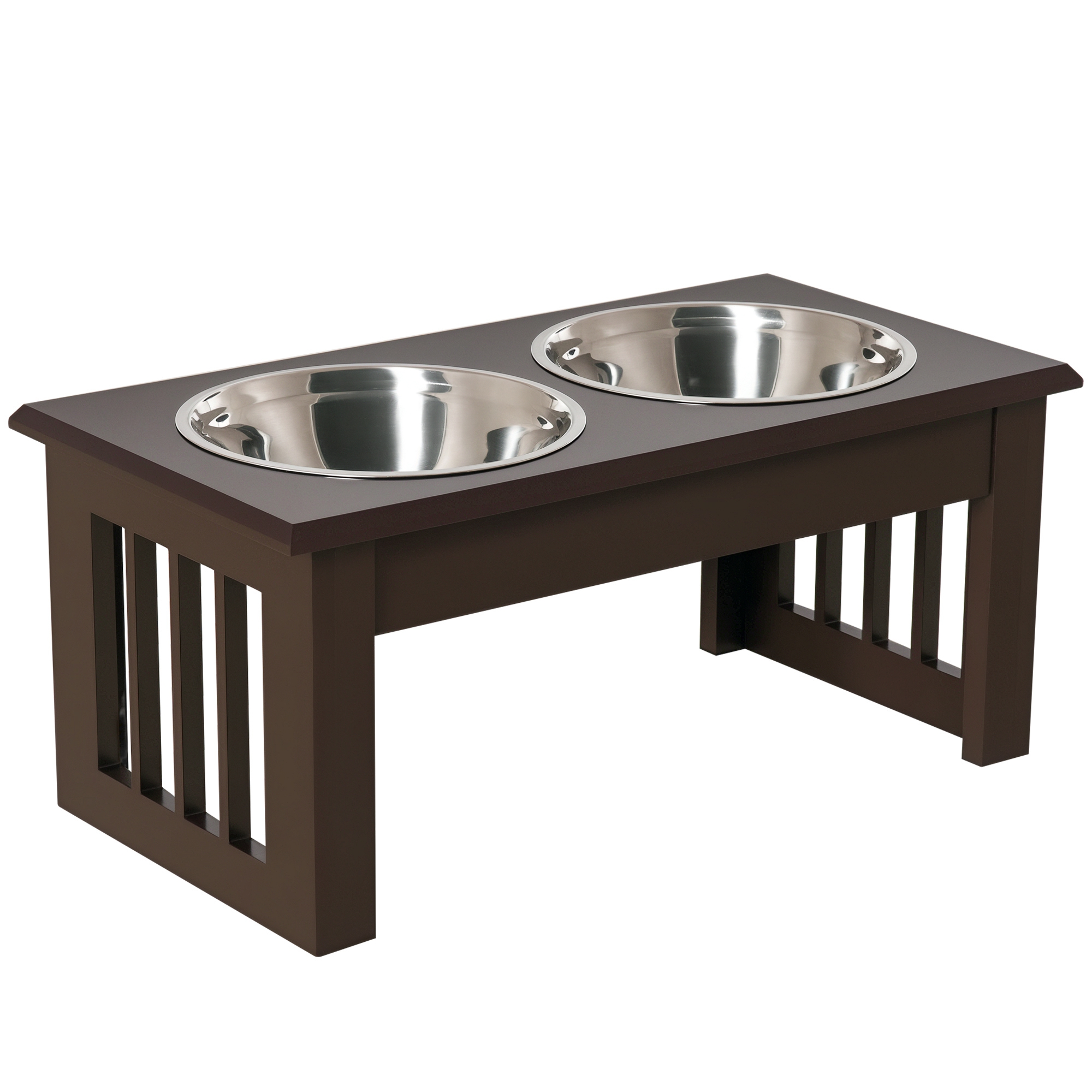erhöhter Hundenapf Futternapf mit 2 Näpfe Wassernapf 2 x 900ml Edelstahlnäpfen Fressnapf Futterstation Hundenäpfe für kleine Hunde Katzen Espresso erhöhter Hundenapf Futternapf mit 2 Näpfe Wassernapf 2 x 900ml Edelstahlnäpfen Fressnapf Futterstation Hundenäpfe für kleine Hunde Katzen Espresso