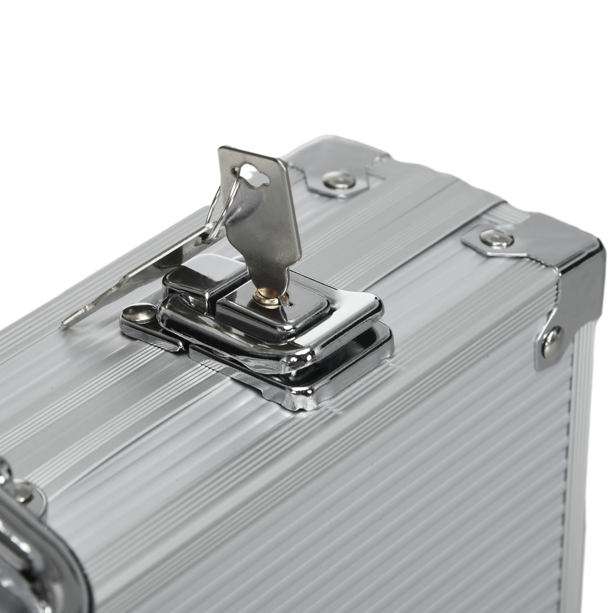 Casinozubehör und Chips Pokerset mit Chips Pokerchip-Koffer, inkl. Unterlage,  500 Chips, Set für 9-10 Spieler, Silber