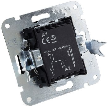 MILOS Wechsel-Schalter, UP, Anthrazit - 250V~/ 10A, OHNE Rahmen, Steckanschluss