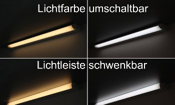 LED Unterbauleuchte "CT-LSW 56" 56cm - 913lm, 8 Watt, 2700K + 4000k schaltbar