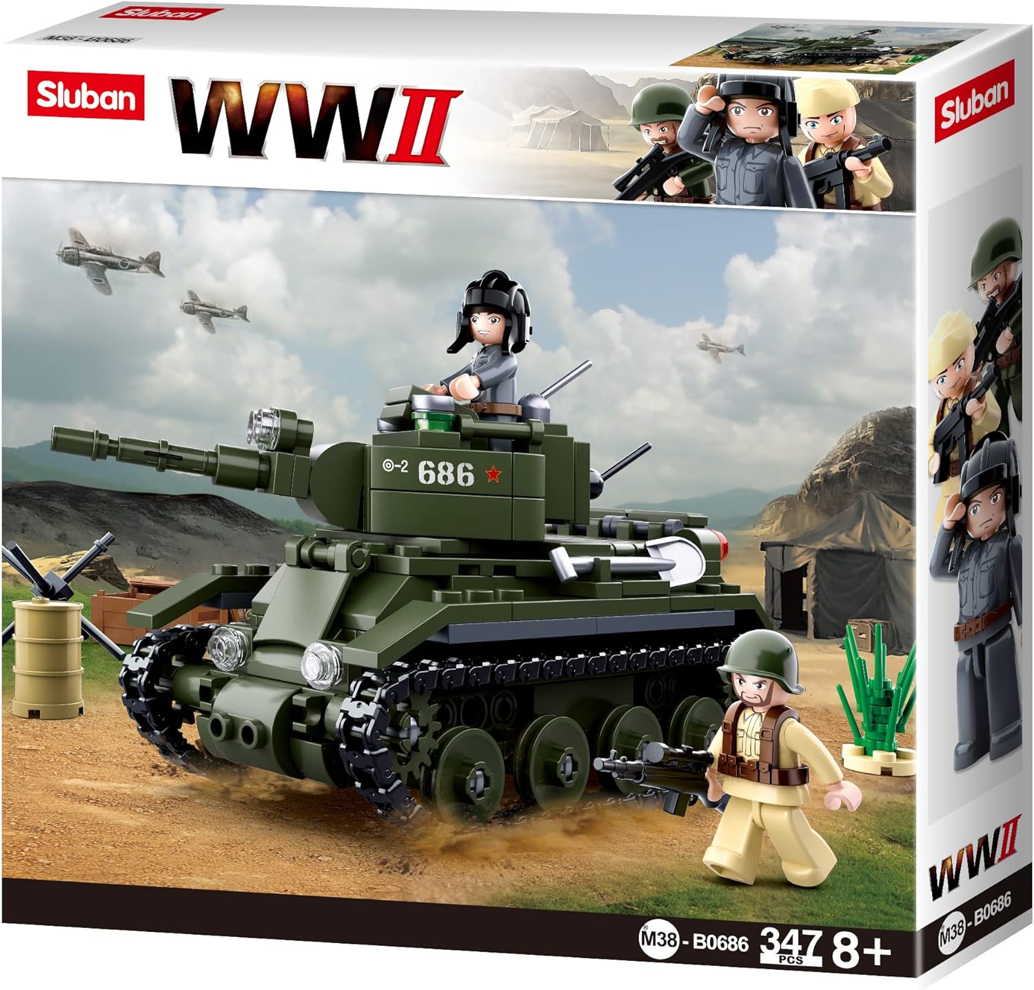 Sluban M38-B0686 - Army WWII - Alliierter Kavalleriepanzer Sluban M38-B0686 - Army WWII - Alliierter Kavalleriepanzer