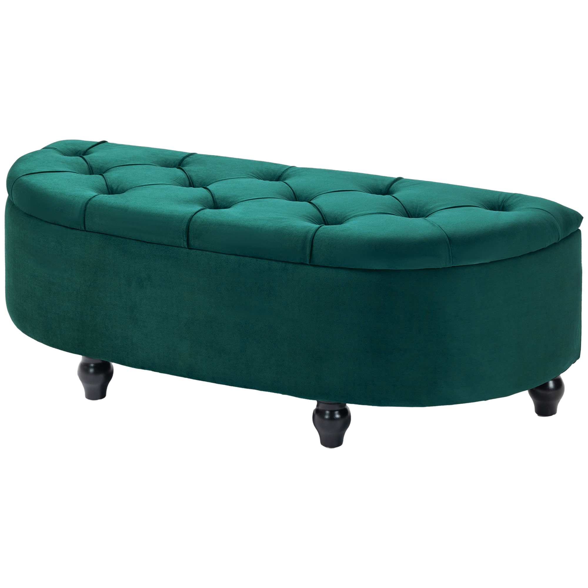 Hocker mit Stauraum, Sitztruhe, gepolstert, soft-close Deckel, Samtoptik, 120 x 46 x 42 cm, Dunkelgrau