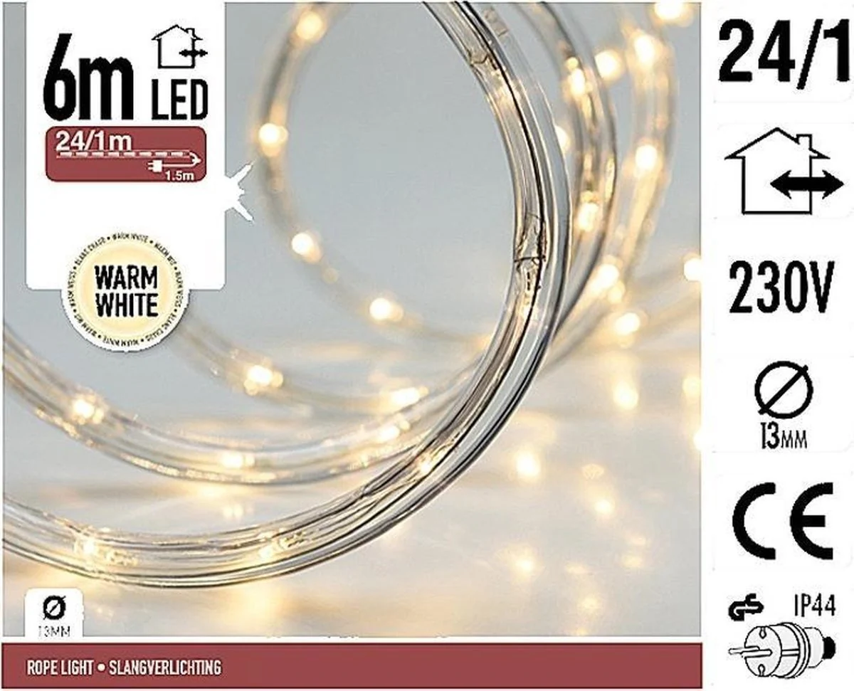 LICHTSCHLAUCH 6 METER LED WEISS