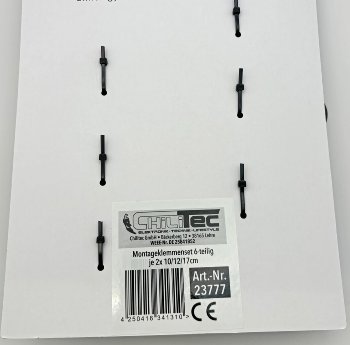 Montageklemmenset 6-teilig - je 2x 10/12/17cm