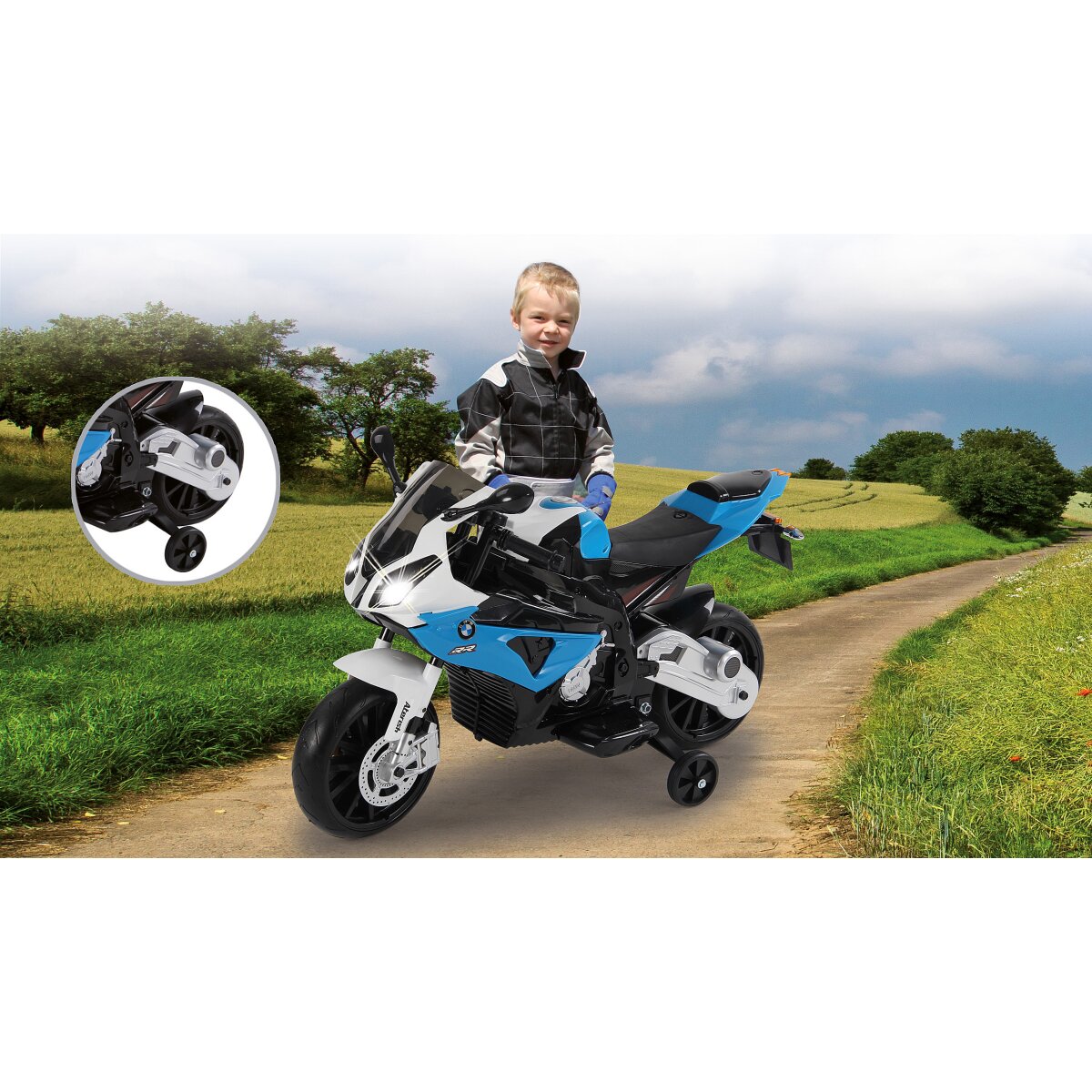 Kindermotorrad BMW S1000RR blau