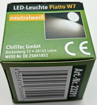 LED-Modul "Piatto W7" neutralweiß - 120°, 4200K, 230V, 7W, 550lm, 50x24mm