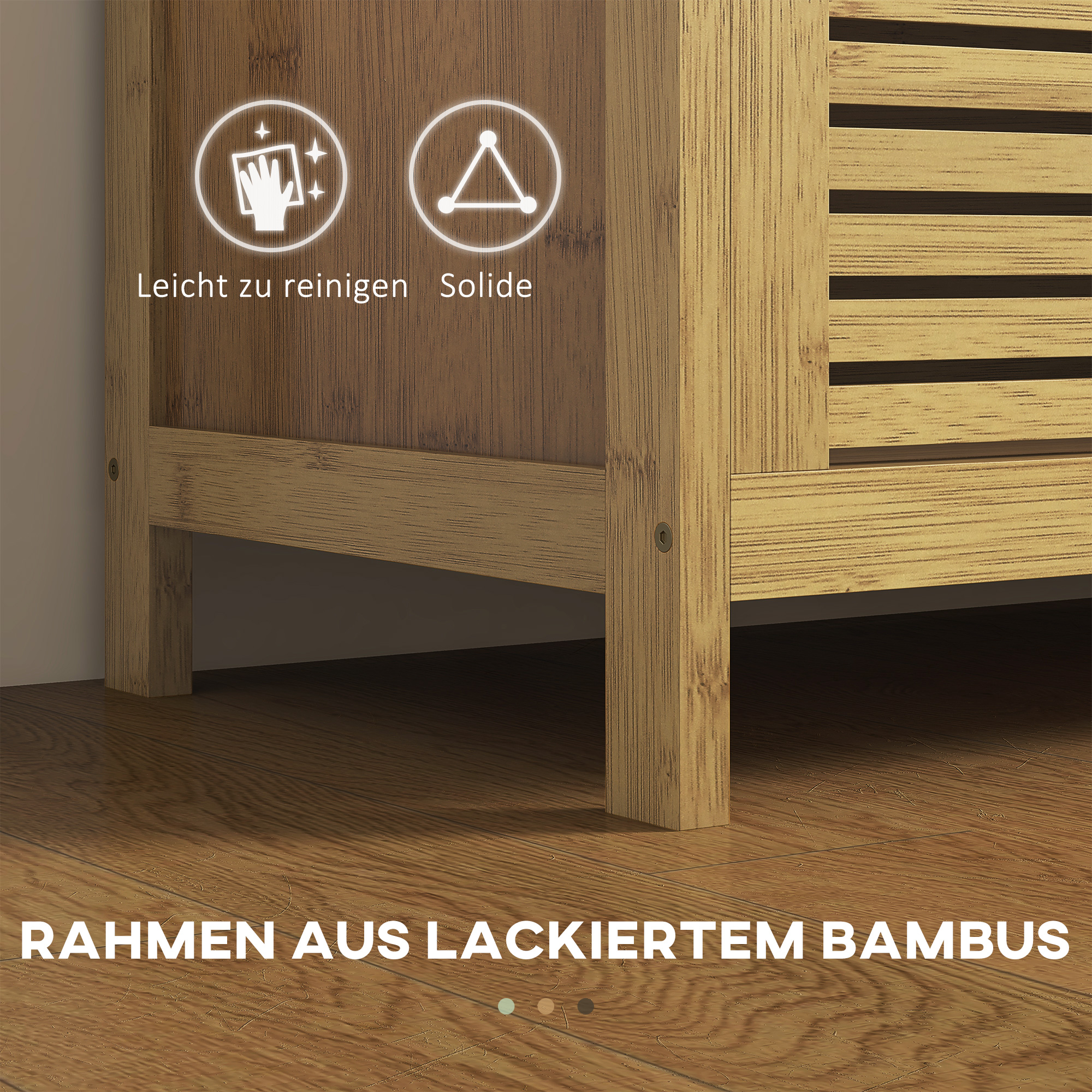 Schuhablage mit Stauraum, Schuhbank, weiche Sitzfläche, Bambus, 100x40x60 cm