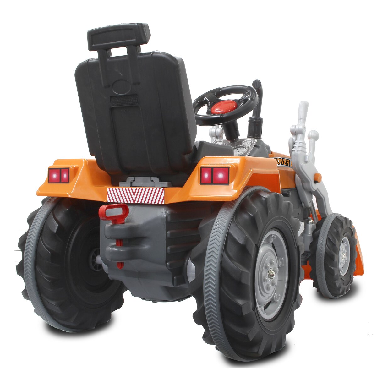 Trettraktor mit Frontlader Power Drag orange