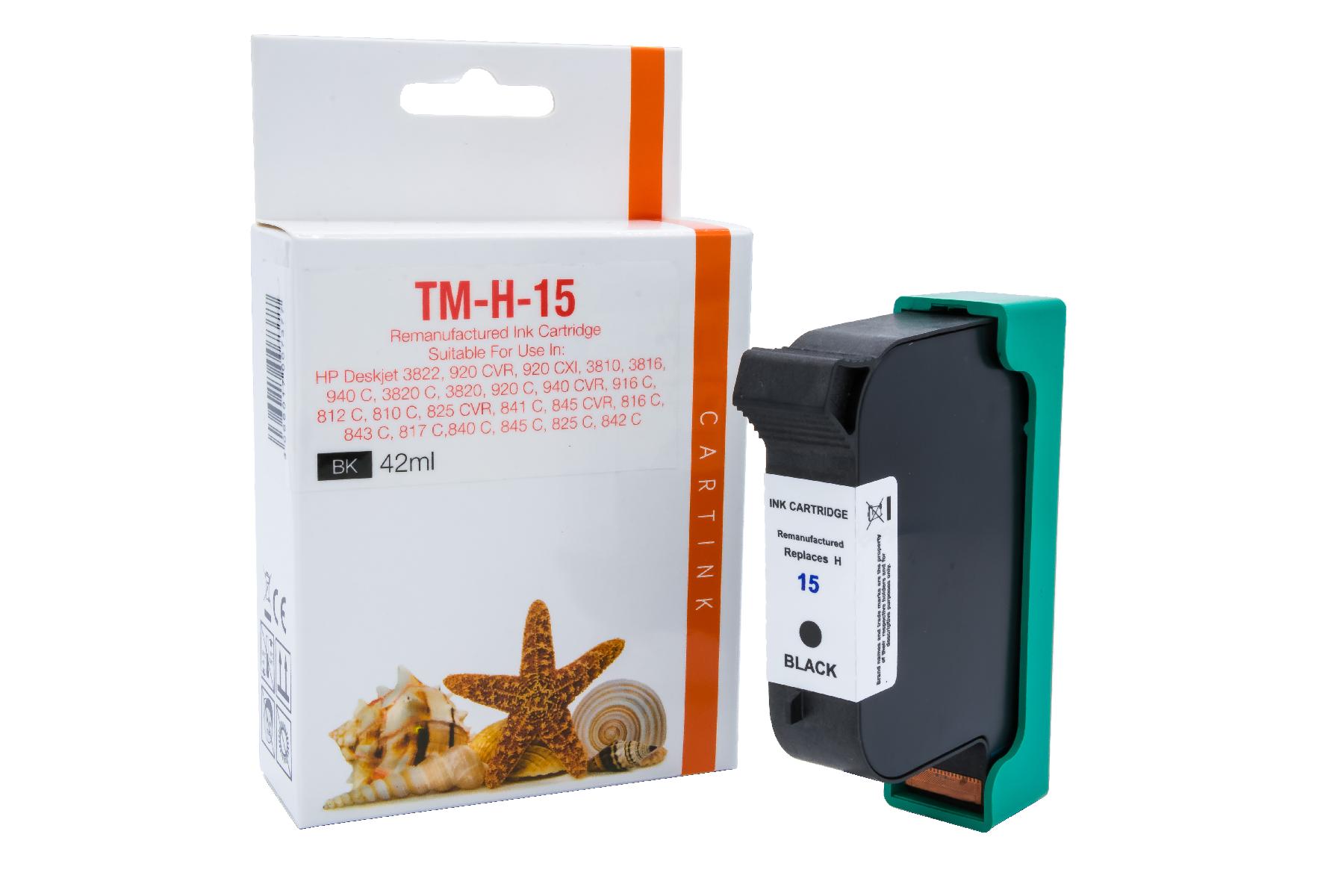 15D Refill Tinte black HP / C6615D / 42ml
