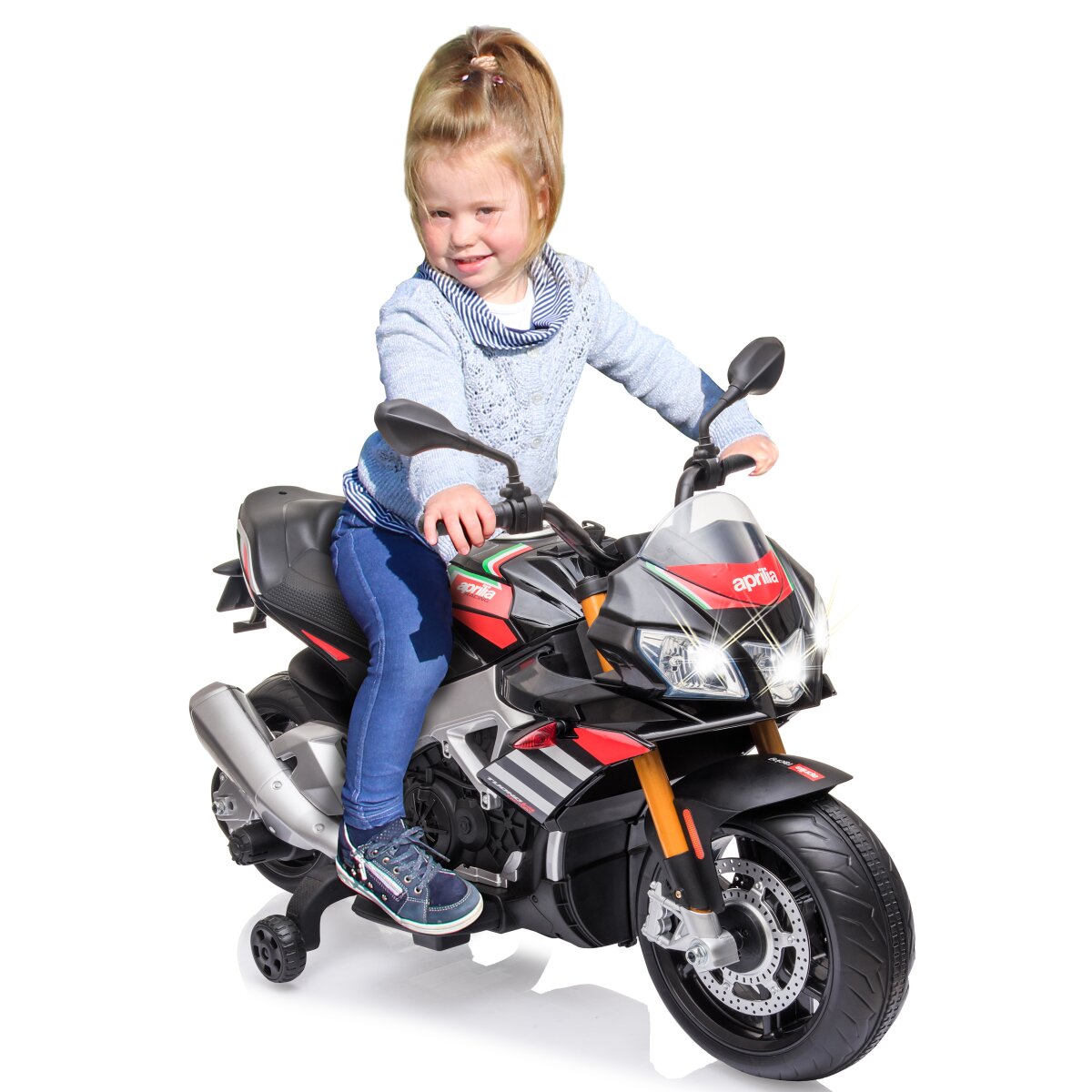 Elektro-Kinderfahrzeug Aprilia Tuono V4 1100 RR Elektro-Kinderfahrzeug Aprilia Tuono V4 1100 RR Italy Design 12V