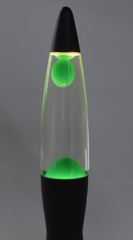Lavalampe "CTL-BLEEN" 40cm, Wasser: Klar, Wachs: Grün, Body: Schwarz