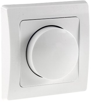 DELPHI Dimmer für elektronische Trafos - 250V~/ 300W, inkl. Rahmen, UP, weiß