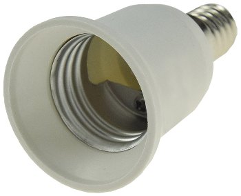 Lampensockel-Adapter, Kunststoff - E14 auf E27