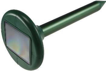 Maulwurf- + Wühlmaus-Schreck Premium - Solar, Schall + Vibration, bis zu 900m²