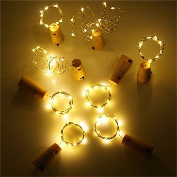 LED Flaschen-Lichterkette "CuteBottle" - 20 LEDs, 2m, warmweiß, Batterie, 10x Set