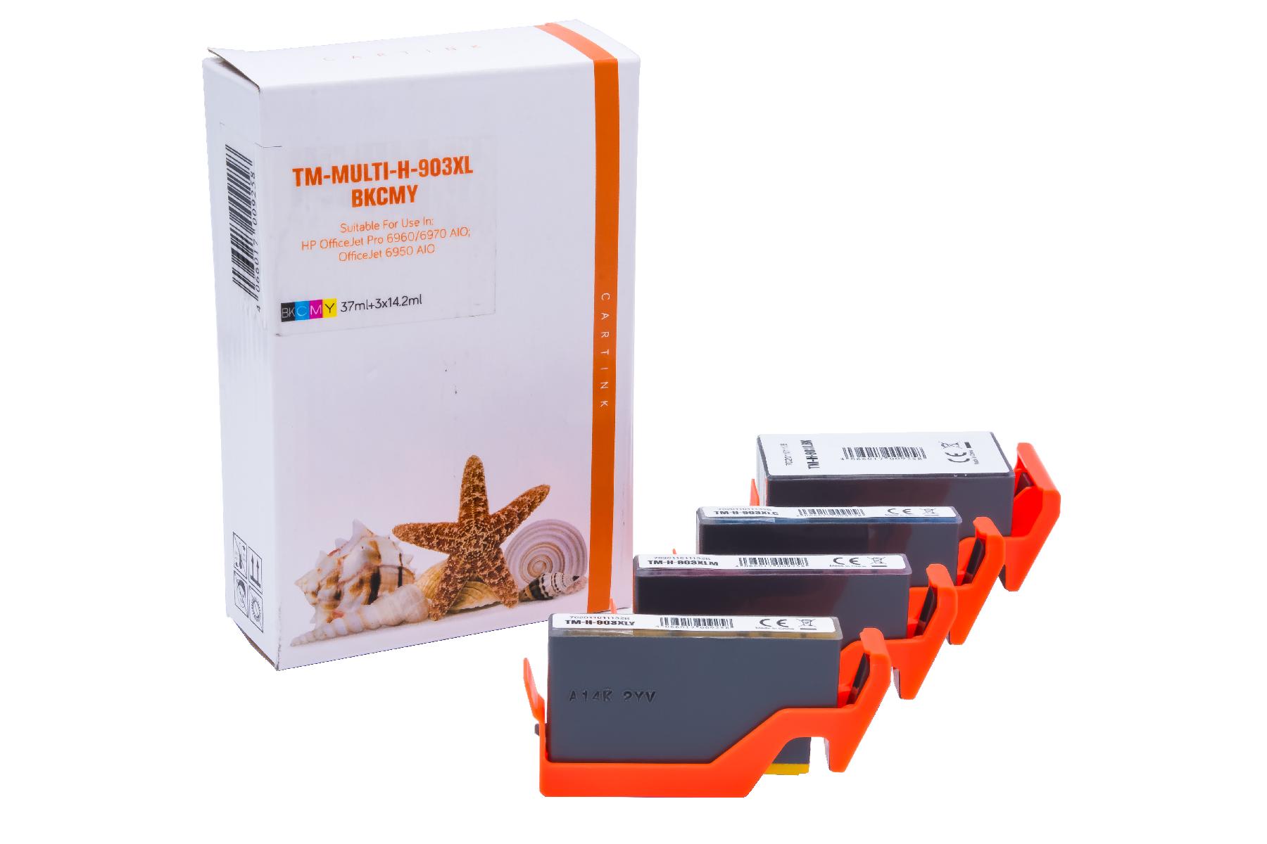 Multipack 903XL alternativ Tinte für HP / 3HZ51AE / BK37ml / C,M,Y14,2ml
