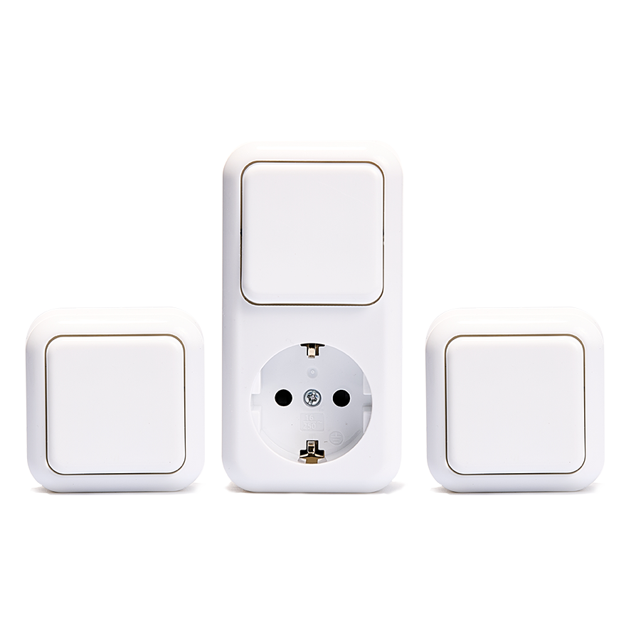 Aufputz-Set McPower ''Finery Mini'', 3-teilig, weiß