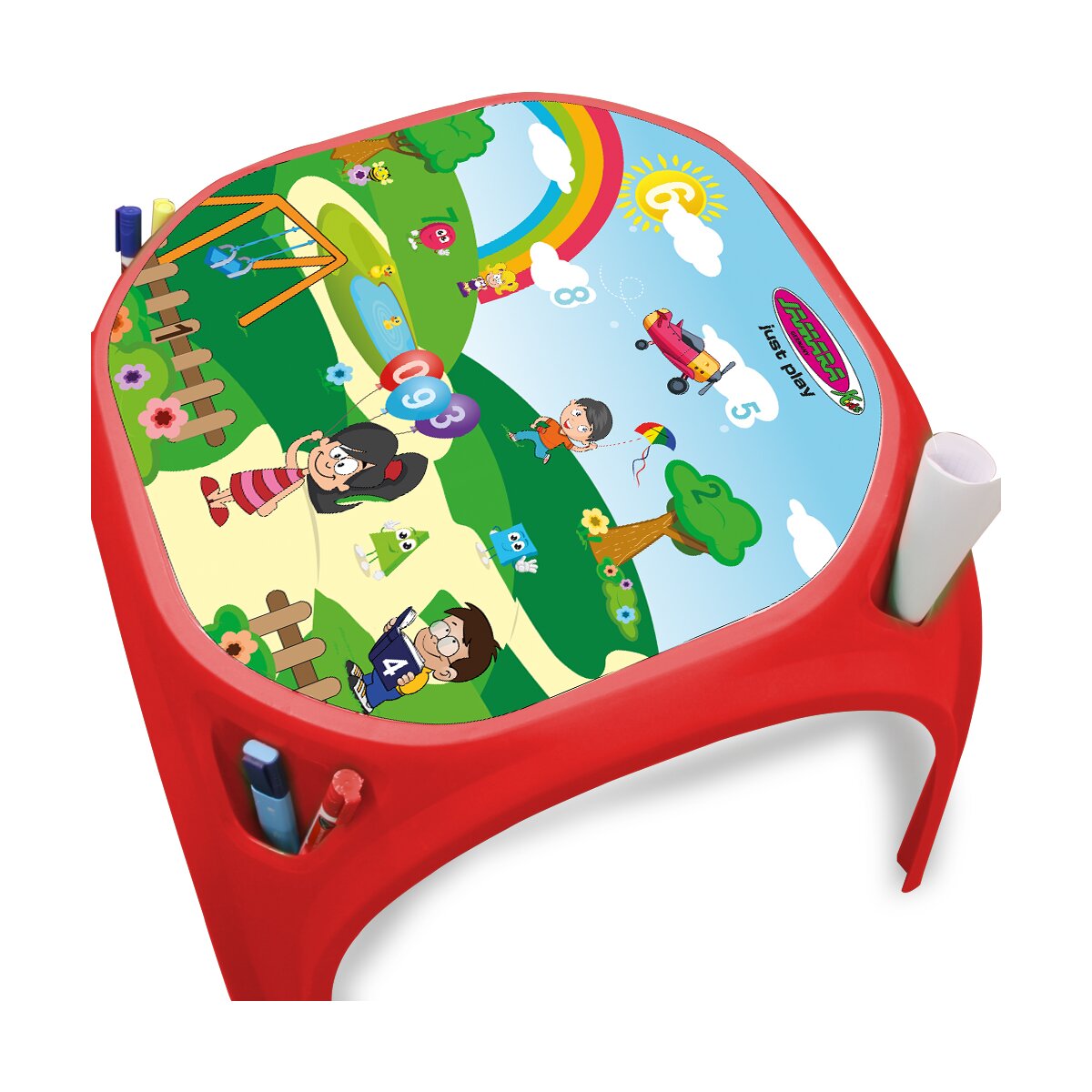 Kindertisch Zahlenspaß XL rot