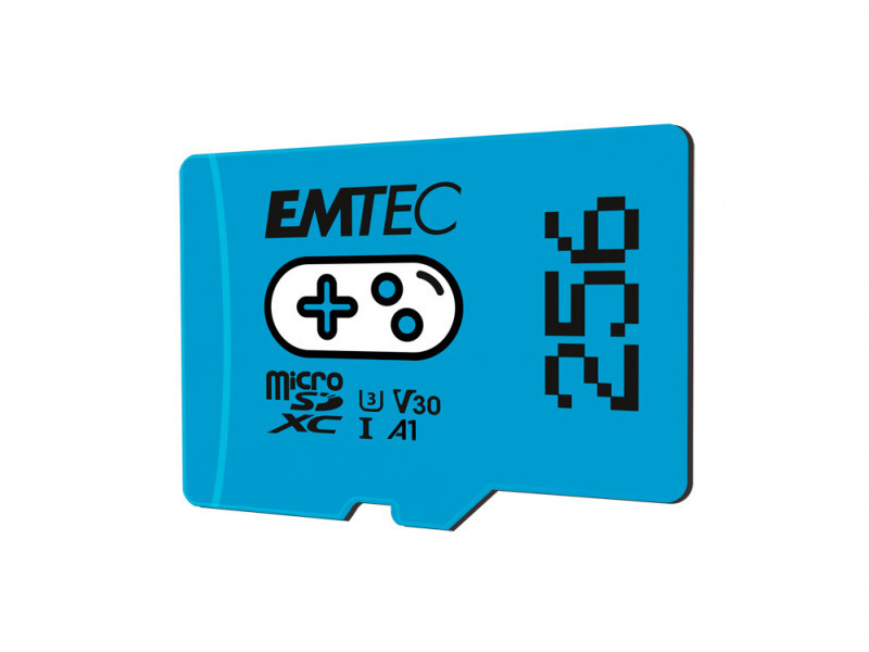 EMTEC 256GB microSDXC UHS-I U3 V30 Gaming Memory Card (Blau)