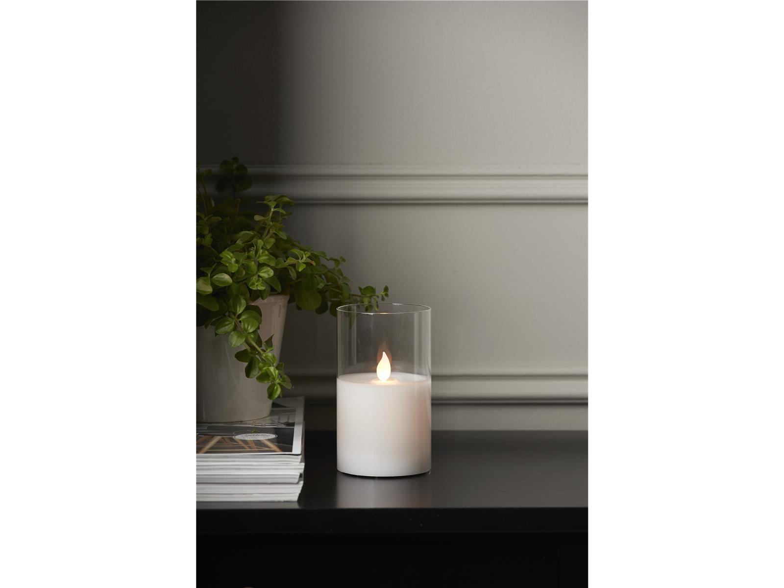 LED-Windlicht ''M-Twinkle'', weiß, Kunststoffglas, 12.5x7.5cm, batteriebetrieben