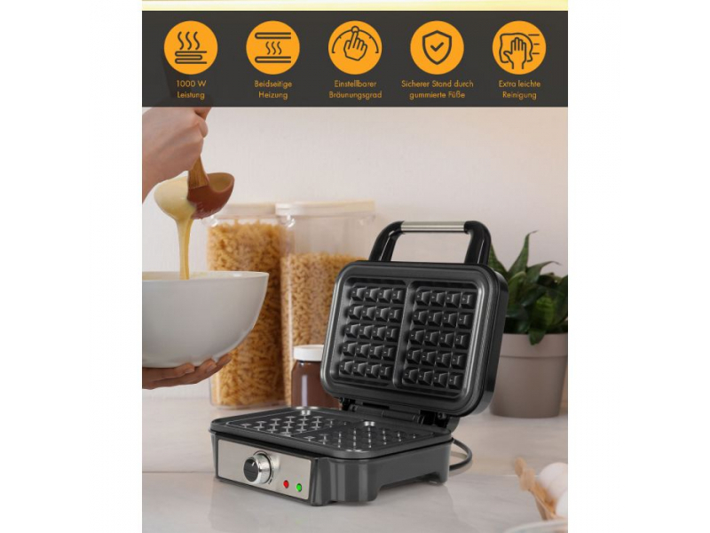 ProfiCook 2-fach Waffelautomat PC-WA 1240 /Edelstahl