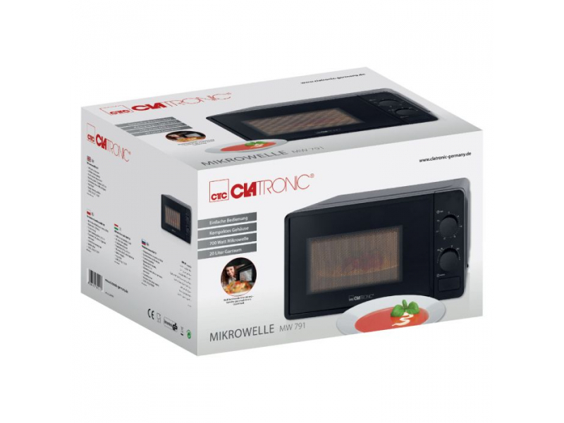 Clatronic Mikrowelle MW 791 20L 700 Watt MW 785 (schwarz)