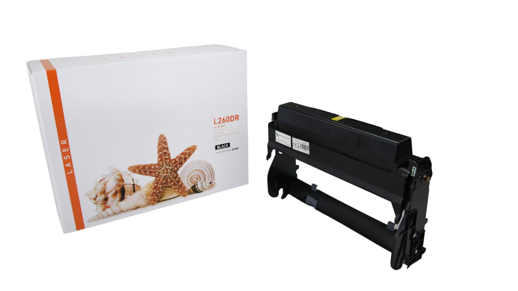 E260DR alternativ Trommel black Lexmark  / E260X22G / 30.000 Seiten
