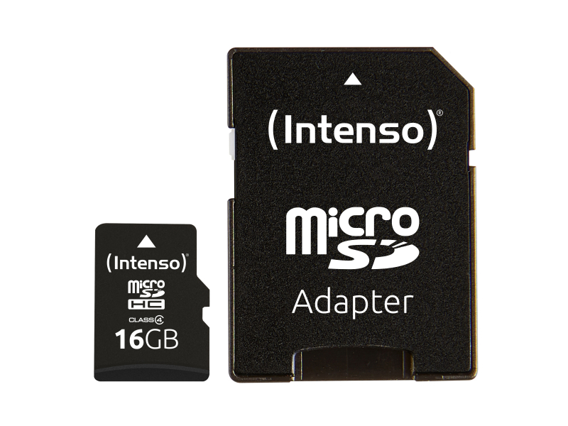MicroSDHC 16GB Intenso +Adapter CL4 Blister