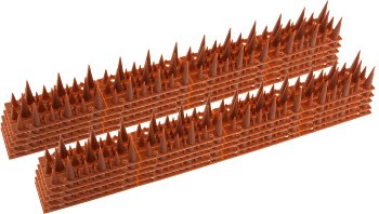Taubenabwehr Spikes 10er Set - Kunststoff, 400x42x36mm, Ziegelrot