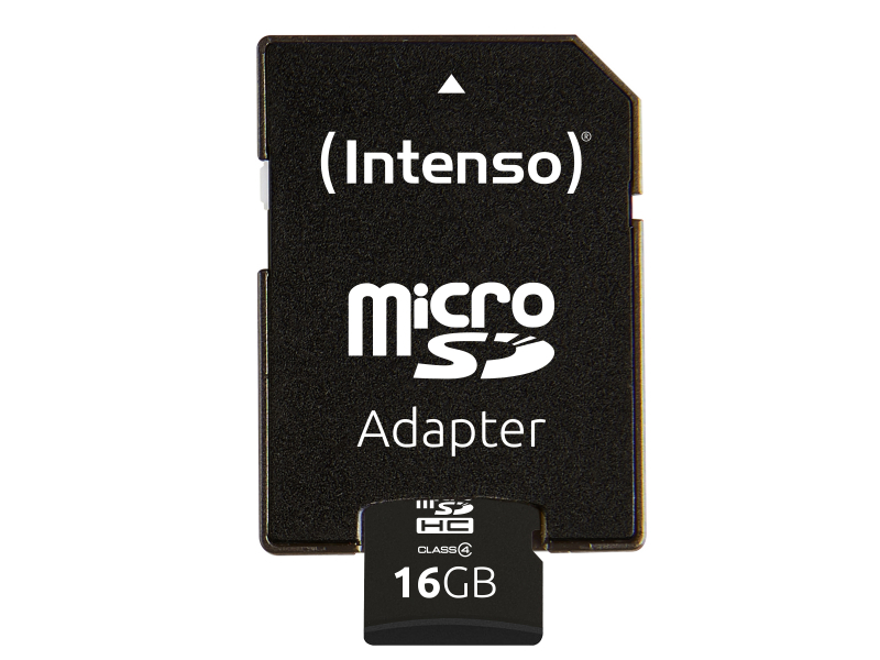 MicroSDHC 16GB Intenso +Adapter CL4 Blister