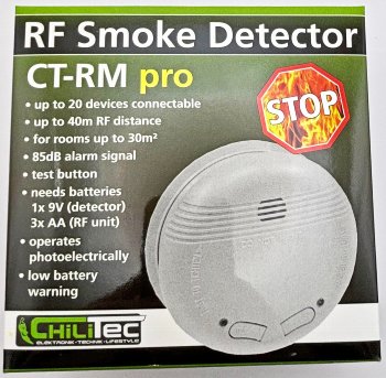 Funk-Rauchwarnmelder "CT-RM Pro" - nach EN14604, koppelbar