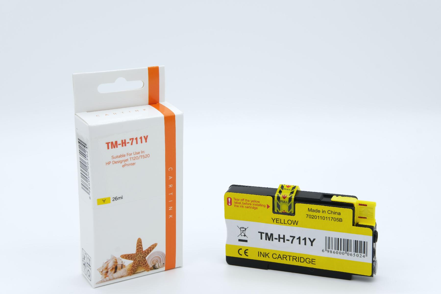 711 Refill Tinte gelb für HP / CZ132A / 26ml