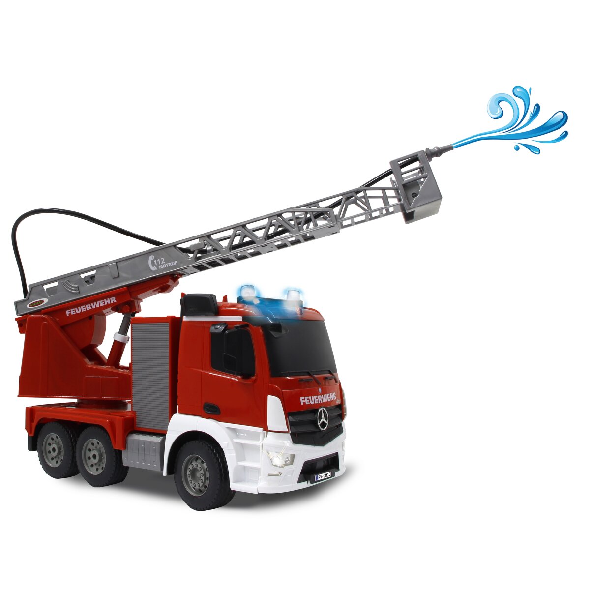 Feuerwehr Drehleiter Mercedes-Benz Antos 1:20 2,4GHz mit Spritzfunktion