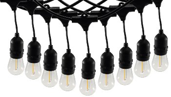 Biergarten-Lichterkette "CT-BGL 10Solar" - 2m + 4,5m, 10x Filament Led Lampe, IP44