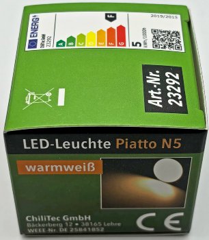LED-Modul "Piatto N5" warmweiß - 38°, 2900K, 230V, 5W, 370lm, 50x24mm