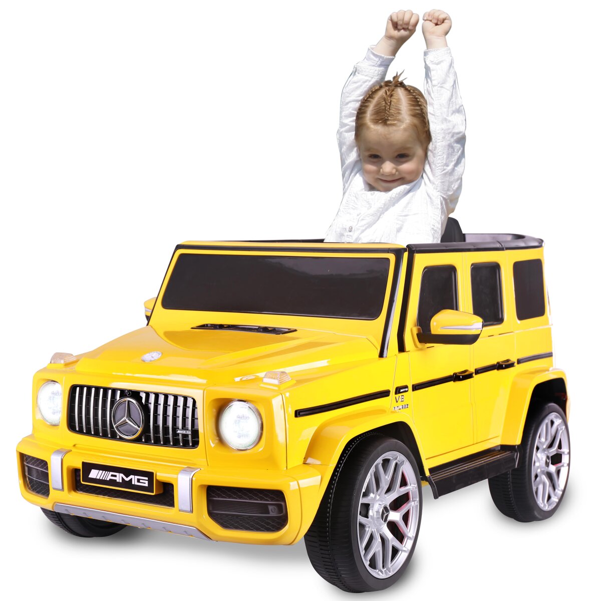 Elektro-Kinderfahrzeug Mercedes-AMG G 63 gelb 12V