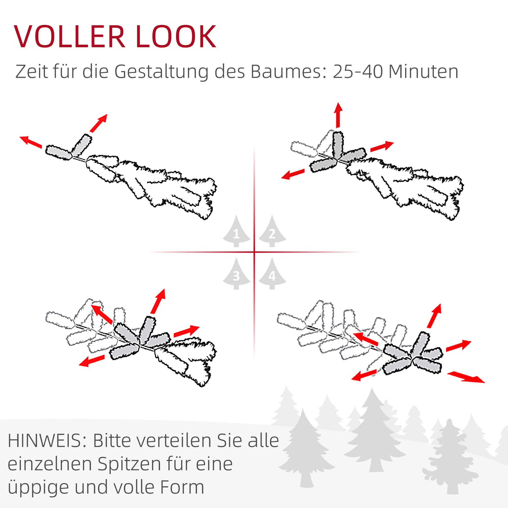 Künstlicher Weihnachtsbaum 225 cm Bleistift Kiefernbaum mit Schnee, 738 Spitzen für drinnen
