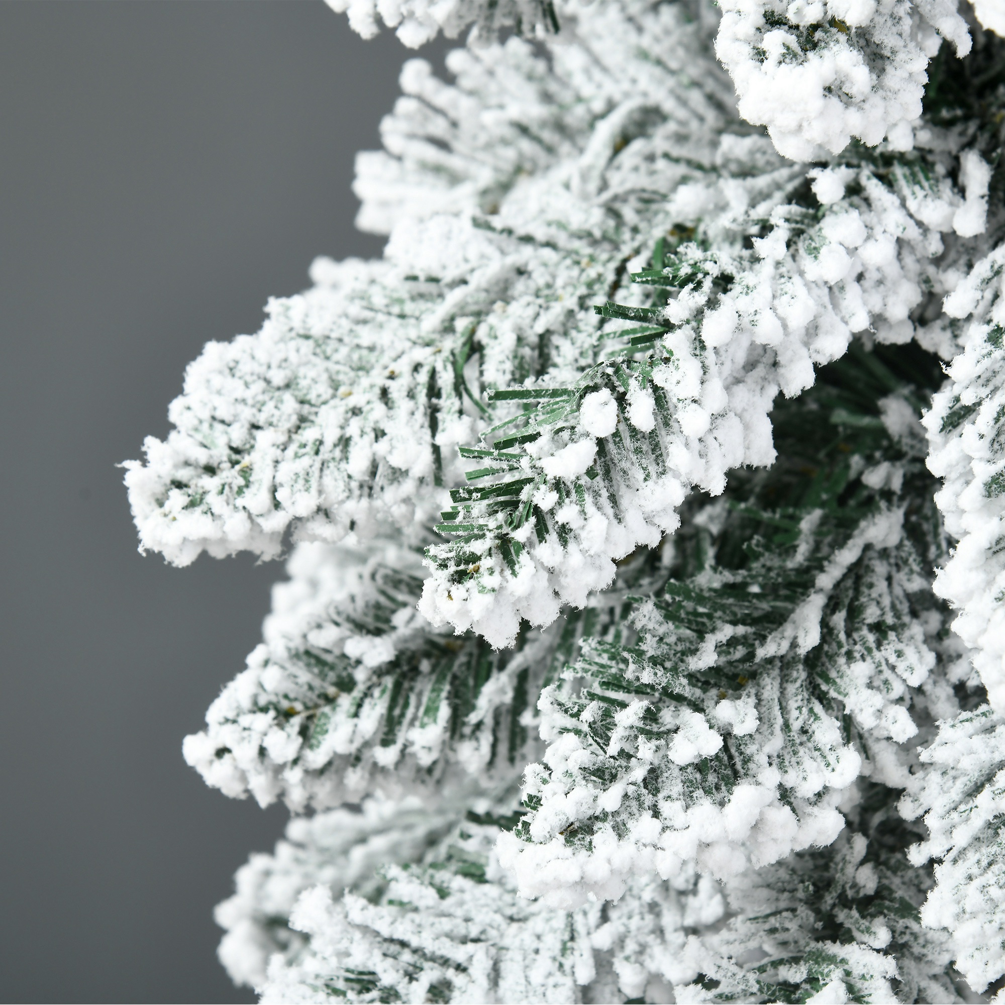 Künstlicher Weihnachtsbaum, 1,80 m, mit 523 Zweigen, Kunstschnee, lebensechtes Aussehen, schlanke Form