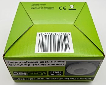 Decken-Bewegungsmelder "CBM" 360° - PIR, LED geeignet, 6m Detektion, weiß