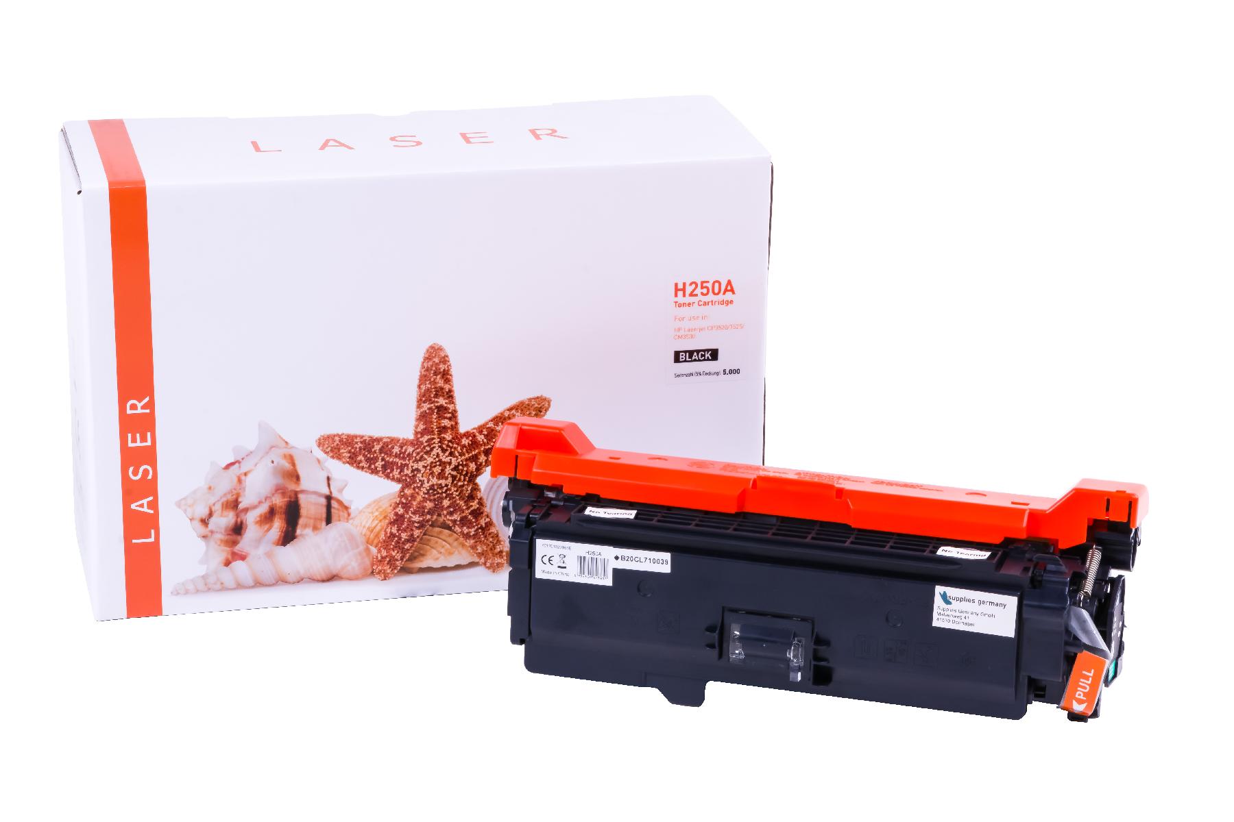 CE250A alternativ Toner schwarz für HP / CE250A / 504A / 5.000 Seiten