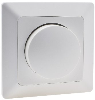 MILOS Dimmer für LED Lampen weiß matt - 250V~/ 3-60W, inkl. Rahmen, UP