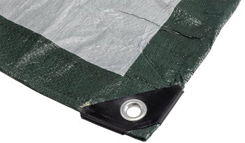 Allzweck Gewebeplane mit Ösen 4x5m - reißfest, 120g/m², dunkelgrün