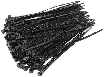 Kabelbinder 100mm x 2,5mm, schwarz - 100er Pack, hohe Zugkraft, UV fest